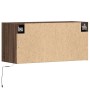 Mueble de TV de pared con luces LED roble marrón 80x31x35 cm de , Muebles TV - Ref: Foro24-852361, Precio: 70,18 €, Descuento: %