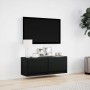 Wall-mounted TV stand with LED lights black 100x31x35 cm by , TV Furniture - Ref: Foro24-852363, Price: 78,15 €, Discount: %