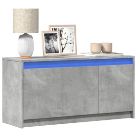 LED TV stand in gray concrete engineered wood 100x34x50 cm by , TV Furniture - Ref: Foro24-852211, Price: 86,99 €, Discount: %