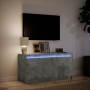 LED TV stand in gray concrete engineered wood 100x34x50 cm by , TV Furniture - Ref: Foro24-852211, Price: 86,36 €, Discount: %