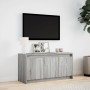 TV stand with LED in gray Sonoma engineered wood 100x34x50 cm by , TV Furniture - Ref: Foro24-852213, Price: 88,94 €, Discoun...