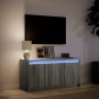 TV stand with LED in gray Sonoma engineered wood 100x34x50 cm by , TV Furniture - Ref: Foro24-852213, Price: 88,94 €, Discoun...