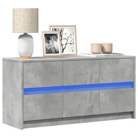 LED TV stand in gray concrete engineered wood 100x34x50 cm by , TV Furniture - Ref: Foro24-852218, Price: 112,93 €, Discount: %