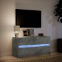 LED TV stand in gray concrete engineered wood 100x34x50 cm by , TV Furniture - Ref: Foro24-852218, Price: 112,93 €, Discount: %