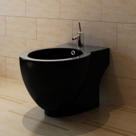 Bidet redondo de cerámica, negro de vidaXL, Bidés - Ref: Foro24-140666, Precio: 142,89 €, Descuento: %