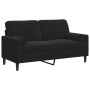 Sofá de 2 plazas con cojines terciopelo negro 140 cm de , Sofás - Ref: Foro24-3278224, Precio: 236,78 €, Descuento: %