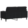 Sofá de 2 plazas con cojines terciopelo negro 140 cm de , Sofás - Ref: Foro24-3278224, Precio: 290,04 €, Descuento: %