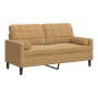 2-seater sofa with brown velvet cushions 140 cm by , Sofas - Ref: Foro24-3278226, Price: 227,56 €, Discount: %