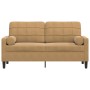 2-seater sofa with brown velvet cushions 140 cm by , Sofas - Ref: Foro24-3278226, Price: 227,56 €, Discount: %