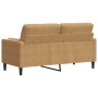 Zweiplätziges Sofa mit braunen Samtkissen, 140 cm. von , Sofas - Ref: Foro24-3278226, Preis: 227,56 €, Rabatt: %