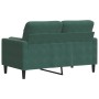 Zweiplätziges Sofa mit dunkelgrünen Samtkissen, 120 cm. von , Sofas - Ref: Foro24-3278211, Preis: 226,85 €, Rabatt: %