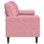 Dreisitzer-Sofa mit rosa Samtkissen, 180 cm. von , Sofas - Ref: Foro24-3278232, Preis: 303,24 €, Rabatt: %