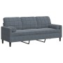 3-seater sofa with dark gray velvet cushions, 180 cm by , Sofas - Ref: Foro24-3278230, Price: 328,45 €, Discount: %