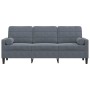 Sofá de 3 plazas con cojines terciopelo gris oscuro 180 cm de , Sofás - Ref: Foro24-3278230, Precio: 328,45 €, Descuento: %