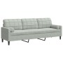 3-seater sofa with light gray velvet cushions 210 cm by , Sofas - Ref: Foro24-3278239, Price: 321,94 €, Discount: %