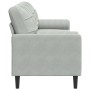 3-seater sofa with light gray velvet cushions 210 cm by , Sofas - Ref: Foro24-3278239, Price: 321,94 €, Discount: %