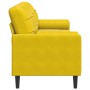 Sofá de 3 plazas con cojines terciopelo amarillo 210 cm de , Sofás - Ref: Foro24-3278245, Precio: 271,12 €, Descuento: %