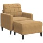 Armchair with brown velvet footstool 60 cm by , Sofas - Ref: Foro24-3278264, Price: 201,32 €, Discount: %