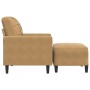 Armchair with brown velvet footstool 60 cm by , Sofas - Ref: Foro24-3278264, Price: 201,32 €, Discount: %