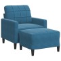 Armchair with blue velvet footstool 60 cm by , Sofas - Ref: Foro24-3278266, Price: 191,85 €, Discount: %