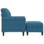 Armchair with blue velvet footstool 60 cm by , Sofas - Ref: Foro24-3278266, Price: 191,85 €, Discount: %