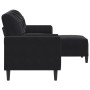 Sofá de 3 plazas con taburete de terciopelo negro 180 cm de , Sofás - Ref: Foro24-3278272, Precio: 431,18 €, Descuento: %