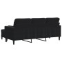 Sofá de 3 plazas con taburete de terciopelo negro 180 cm de , Sofás - Ref: Foro24-3278272, Precio: 431,18 €, Descuento: %