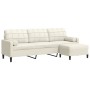 Dreisitzer-Sofa mit cremefarbenem Samt-Hocker, 210 cm. von , Sofas - Ref: Foro24-3278285, Preis: 354,53 €, Rabatt: %