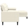 3-seater sofa with cream velvet ottoman 210 cm by , Sofas - Ref: Foro24-3278285, Price: 354,53 €, Discount: %