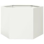 Hexagonal white steel planter 69x60x45 cm by , Pots and planters - Ref: Foro24-851123, Price: 71,10 €, Discount: %