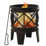 Rustic brazier with steel poker Φ42x54 cm by vidaXL, Chimneys - Ref: Foro24-313637, Price: 124,42 €, Discount: %