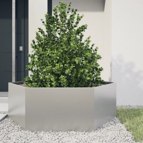 Stainless steel hexagonal planter 138x120x45 cm by , Pots and planters - Ref: Foro24-851140, Price: 138,99 €, Discount: %