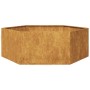 Hexagonal rusty steel planter 138x120x45 cm by , Pots and planters - Ref: Foro24-851142, Price: 93,84 €, Discount: %