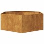 Hexagonal rusty steel planter 138x120x45 cm by , Pots and planters - Ref: Foro24-851142, Price: 93,84 €, Discount: %