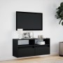 Wall-mounted TV stand with LED lights black 100x31x45 cm by , TV Furniture - Ref: Foro24-852335, Price: 83,78 €, Discount: %