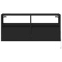 Wall-mounted TV stand with LED lights black 100x31x45 cm by , TV Furniture - Ref: Foro24-852335, Price: 83,78 €, Discount: %