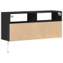 Wall-mounted TV stand with LED lights black 100x31x45 cm by , TV Furniture - Ref: Foro24-852335, Price: 83,78 €, Discount: %