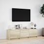 TV stand made of Sonoma oak engineered wood for LED TVs, measuring 140x34x40 cm. by , TV Furniture - Ref: Foro24-852245, Pric...