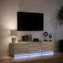 TV stand made of Sonoma oak engineered wood for LED TVs, measuring 140x34x40 cm. by , TV Furniture - Ref: Foro24-852245, Pric...