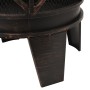 Rustic brazier with steel poker Φ42x54 cm by vidaXL, Chimneys - Ref: Foro24-313637, Price: 124,42 €, Discount: %