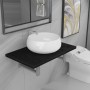 Conjunto de muebles de baño 2 piezas cerámica negro de , Muebles de baño - Ref: Foro24-279338, Precio: 94,74 €, Descuento: %