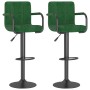 Kitchen stools 2 units dark green velvet by , Kitchen stools - Ref: Foro24-334662, Price: 138,07 €, Discount: %