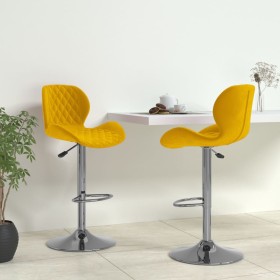 Kitchen stools, 2 units, mustard yellow velvet by , Kitchen stools - Ref: Foro24-334918, Price: 138,99 €, Discount: %