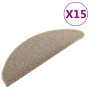 Stair tread carpets 15 units gray and brown 65x21x4 cm by , Stair mats - Ref: Foro24-149855, Price: 67,23 €, Discount: %