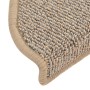 Stair tread carpets 15 units gray and brown 65x21x4 cm by , Stair mats - Ref: Foro24-149855, Price: 67,23 €, Discount: %