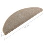 Stair tread carpets 15 units gray and brown 65x21x4 cm by , Stair mats - Ref: Foro24-149855, Price: 67,23 €, Discount: %