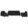 4-piece black velvet sofa set with cushions by , Sofas - Ref: Foro24-3201969, Price: 791,90 €, Discount: %