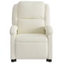 Reclining massage chair with lift in cream velvet fabric by , Armchairs - Ref: Foro24-3204320, Price: 302,99 €, Discount: %