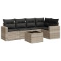 Garden sofa set 6 pieces and gray synthetic rattan cushions by , Modular outdoor sofas - Ref: Foro24-3251279, Price: 447,94 €...