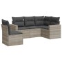 Garden sofa set and cushions 5 pieces light gray synthetic rattan by , Modular outdoor sofas - Ref: Foro24-3251309, Price: 39...